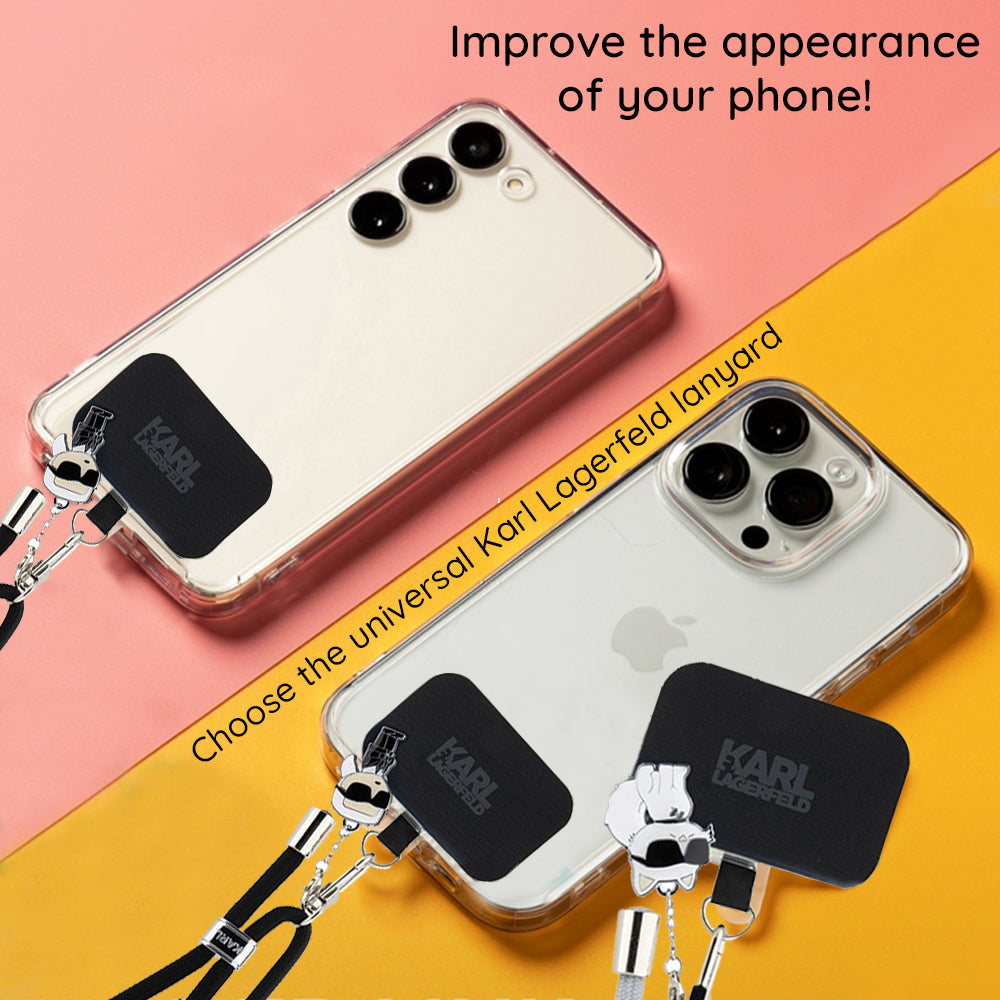 Telefonski kabel Karl Lagerfeld Ikonik Karl, Univerzalan, Crni