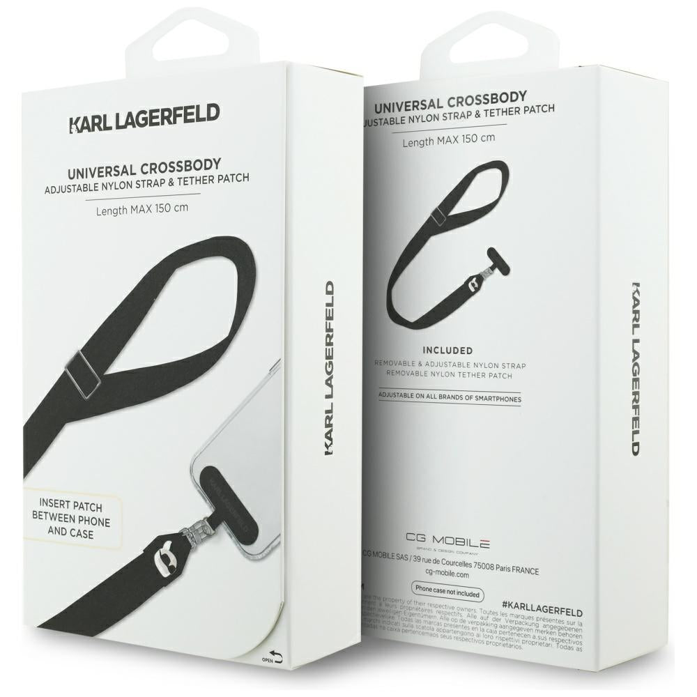 Telefonski kabel Karl Lagerfeld Karl Metal Logo, Crni