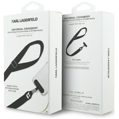 Telefonski kabel Karl Lagerfeld Karl Metal Logo, Crni