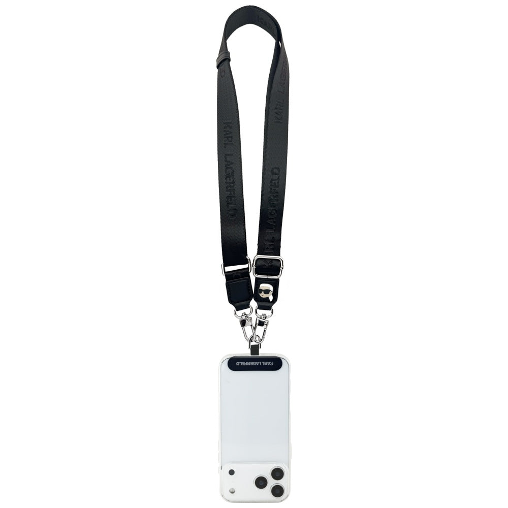 Telefonski kabel Karl Lagerfeld Karl Metal Logo, Crni