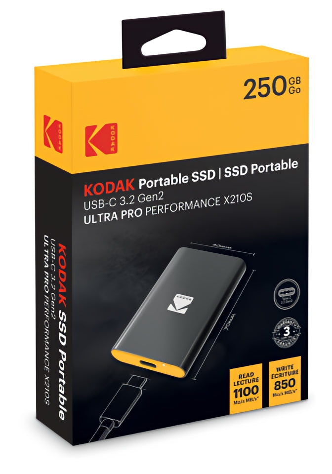 Solid State Drive (SSD Externi) Kodak X210S, 250GB, Crni EKSSD250GX210SK