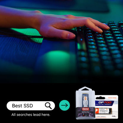 Solid State Drive (SSD) Dato, NVME M.2 2280, PCIe, 1TB, Crni DP580-1TB