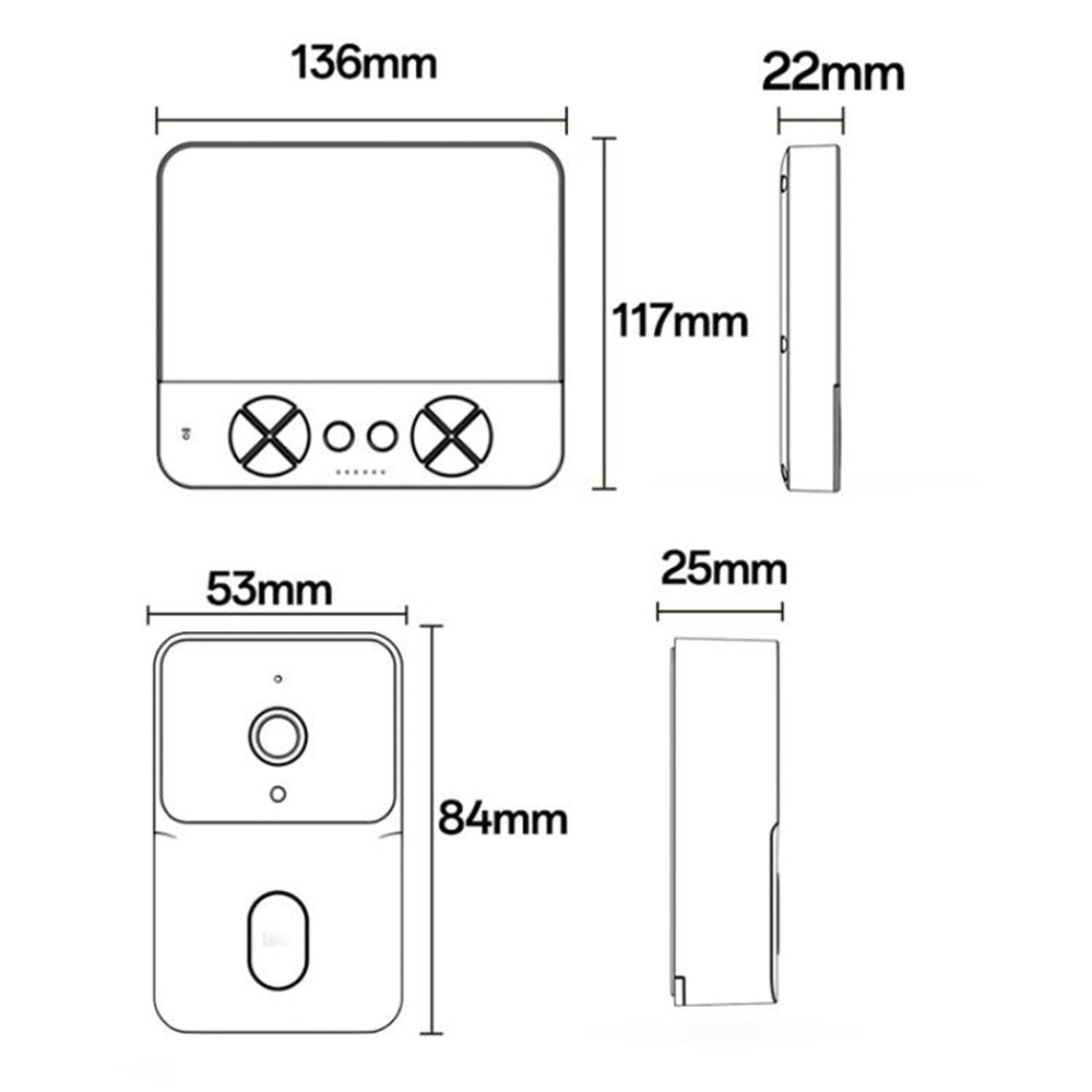 Zvono Yesido KM27, Wi-Fi, 2K, Bijelo