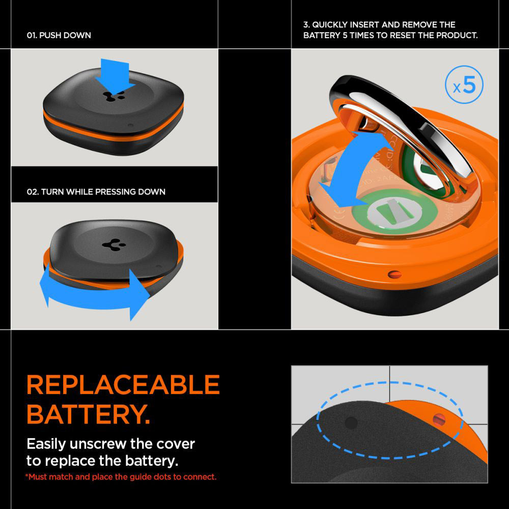 Spigen SmartTag TagMe za iOS seriju, Crna