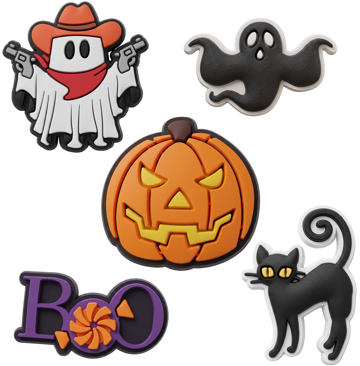 OEM 3D naljepnice Boo za masku za mobitel / tablet, set od 5 komada, višebojne