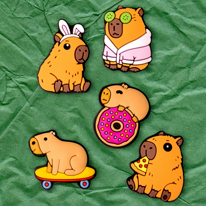 3D naljepnica OEM Capybara za masku telefona / tableta, set od 5 komada, višebojno
