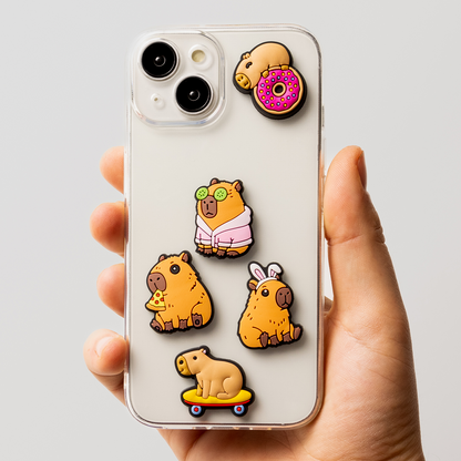 3D naljepnica OEM Capybara za masku telefona / tableta, set od 5 komada, višebojno
