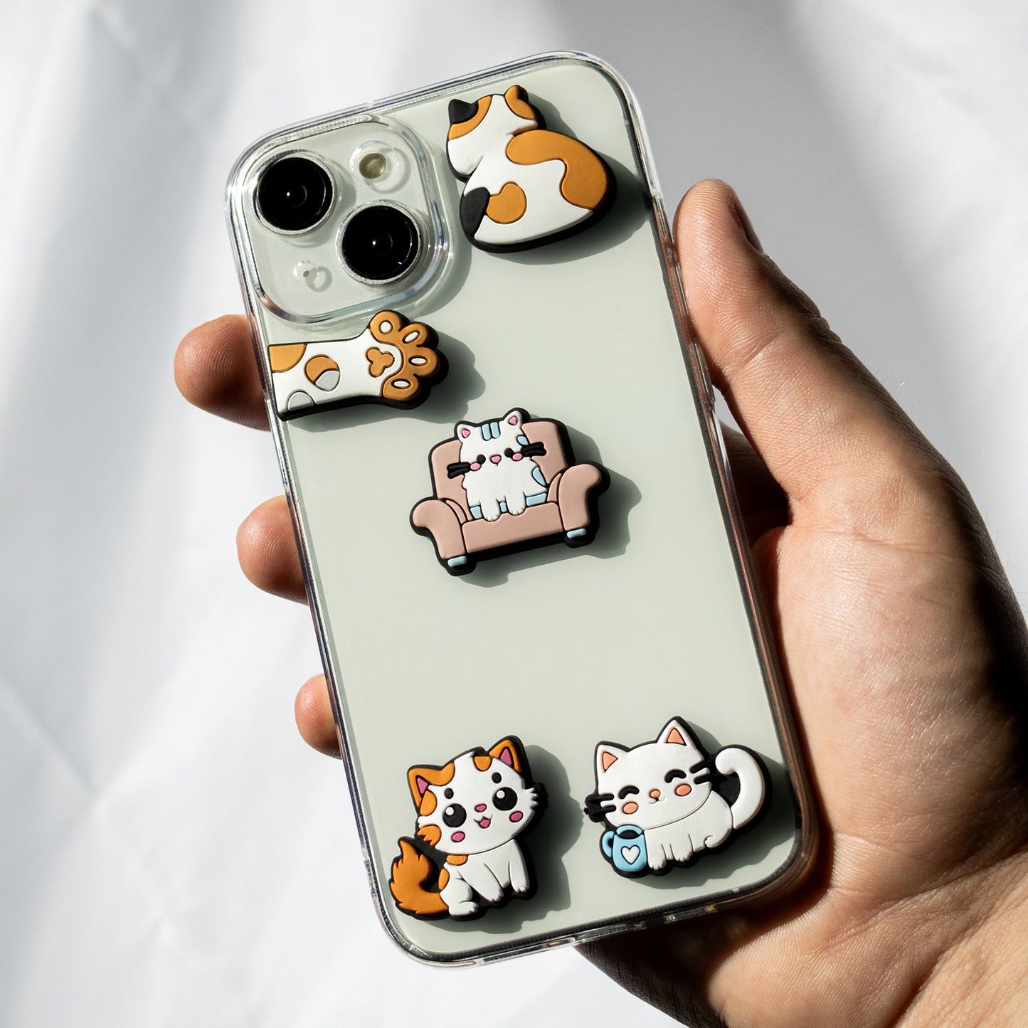3D naljepnica OEM Cat za masku telefona / tableta, set od 5 komada, višebojno