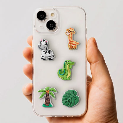 3D OEM Jungle naljepnica za masku telefona / tableta, set od 5 komada, višebojno