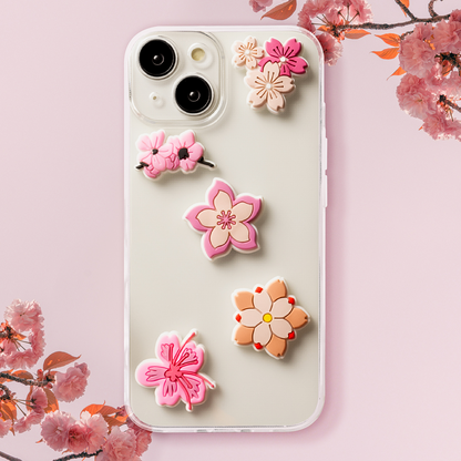 3D naljepnica OEM Pink Blossom za masku telefona / tableta, set od 5 komada, višebojno