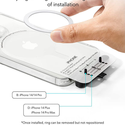 Metalna naljepnica ESR HaloLock, Set od 2 komada, Bijela