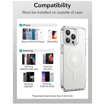 Metalna naljepnica ESR HaloLock, Set od 2 komada, Bijela