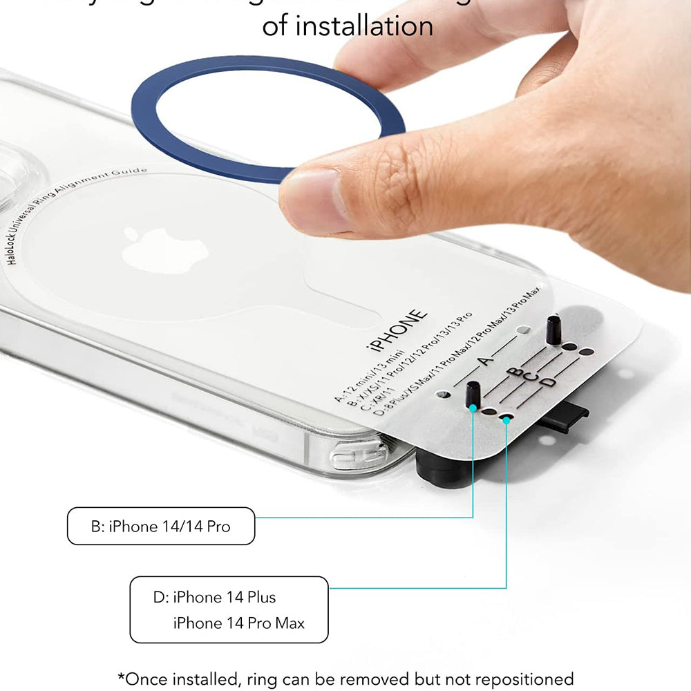 Metalna naljepnica ESR HaloLock, Set od 2 komada, Plava