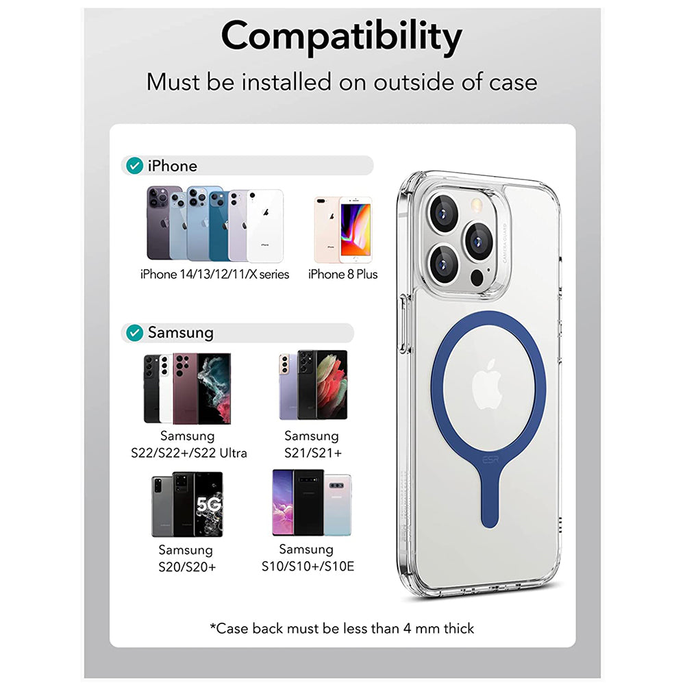 Metalna naljepnica ESR HaloLock, Set od 2 komada, Plava