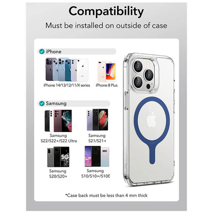 Metalna naljepnica ESR HaloLock, Set od 2 komada, Plava