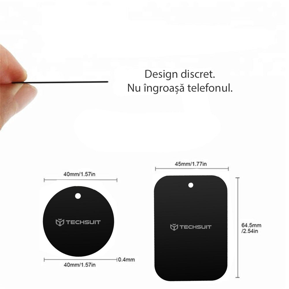 Sticker Metalic Techsuit MP03 2in1, Crni