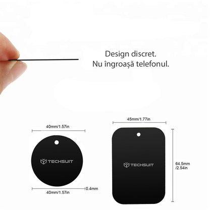 Sticker Metalic Techsuit MP03 2in1, Crni