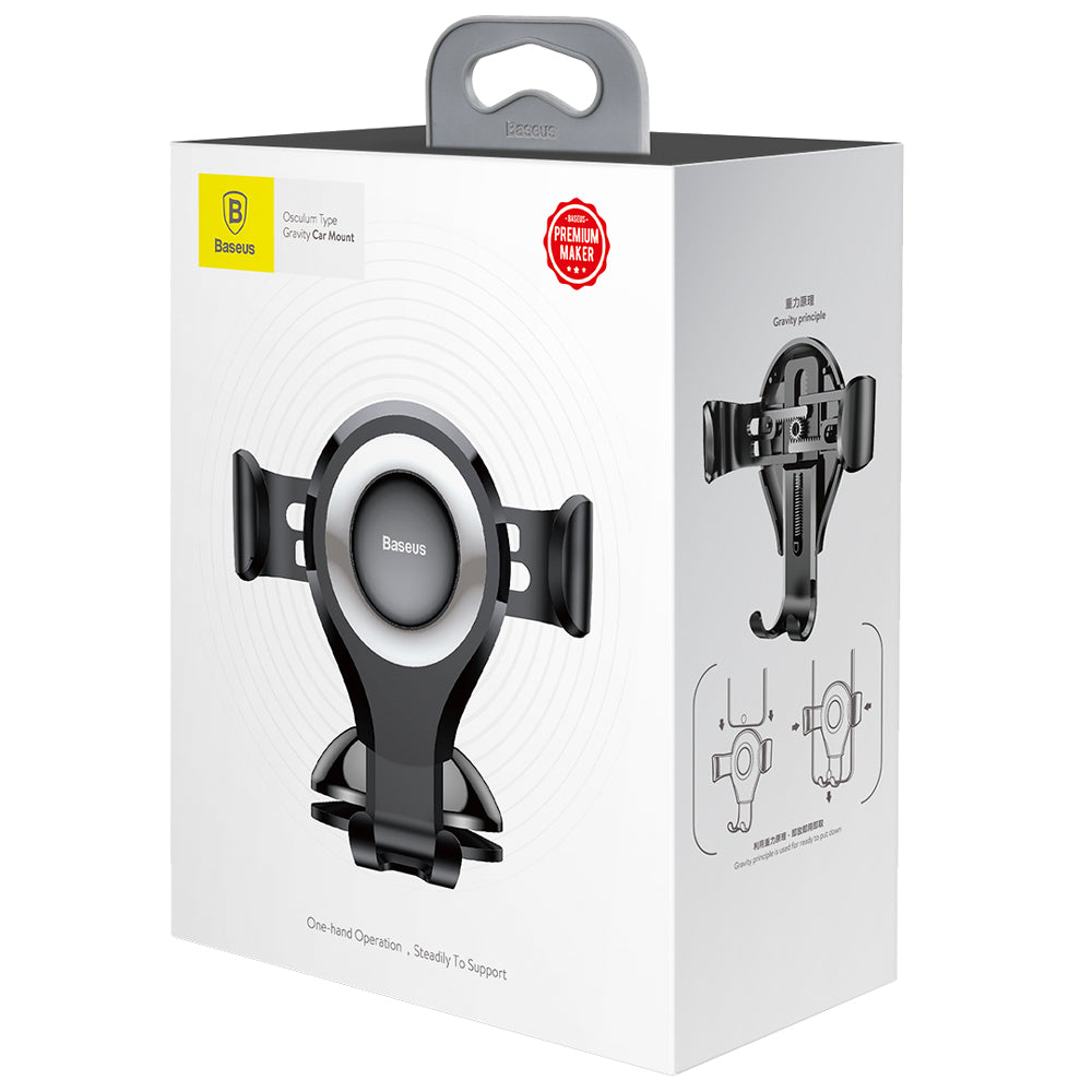 Auto nosač Baseus Osculum Gravity, 63mm - 85mm, Srebrni SUYL-XP0S