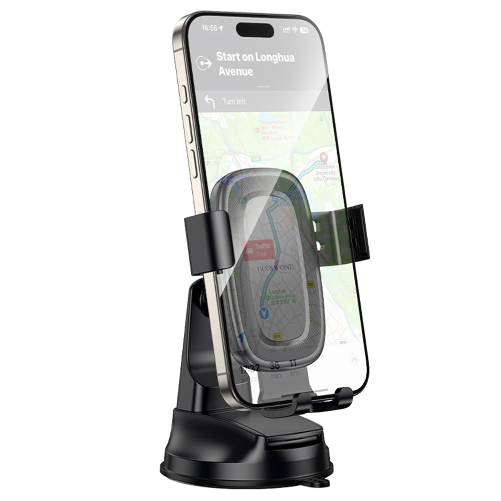 Auto nosač Borofone BH130 Follower Gravity, 6.1inch - 7inch, Crni