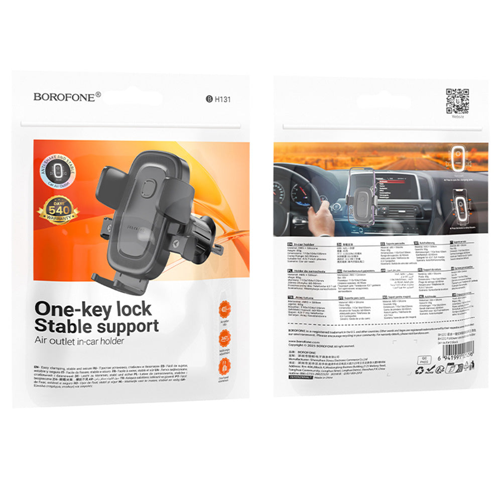 Auto držač Borofone BH131 Follower, 4.5 inča - 7 inča, Crna