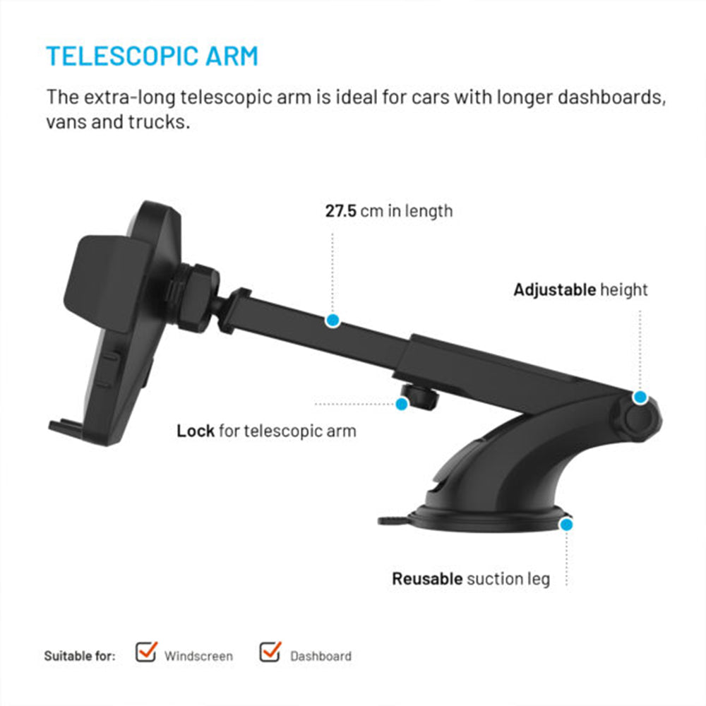 Auto nosač Fixed Iconiq XXL, Univerzalan, Crni