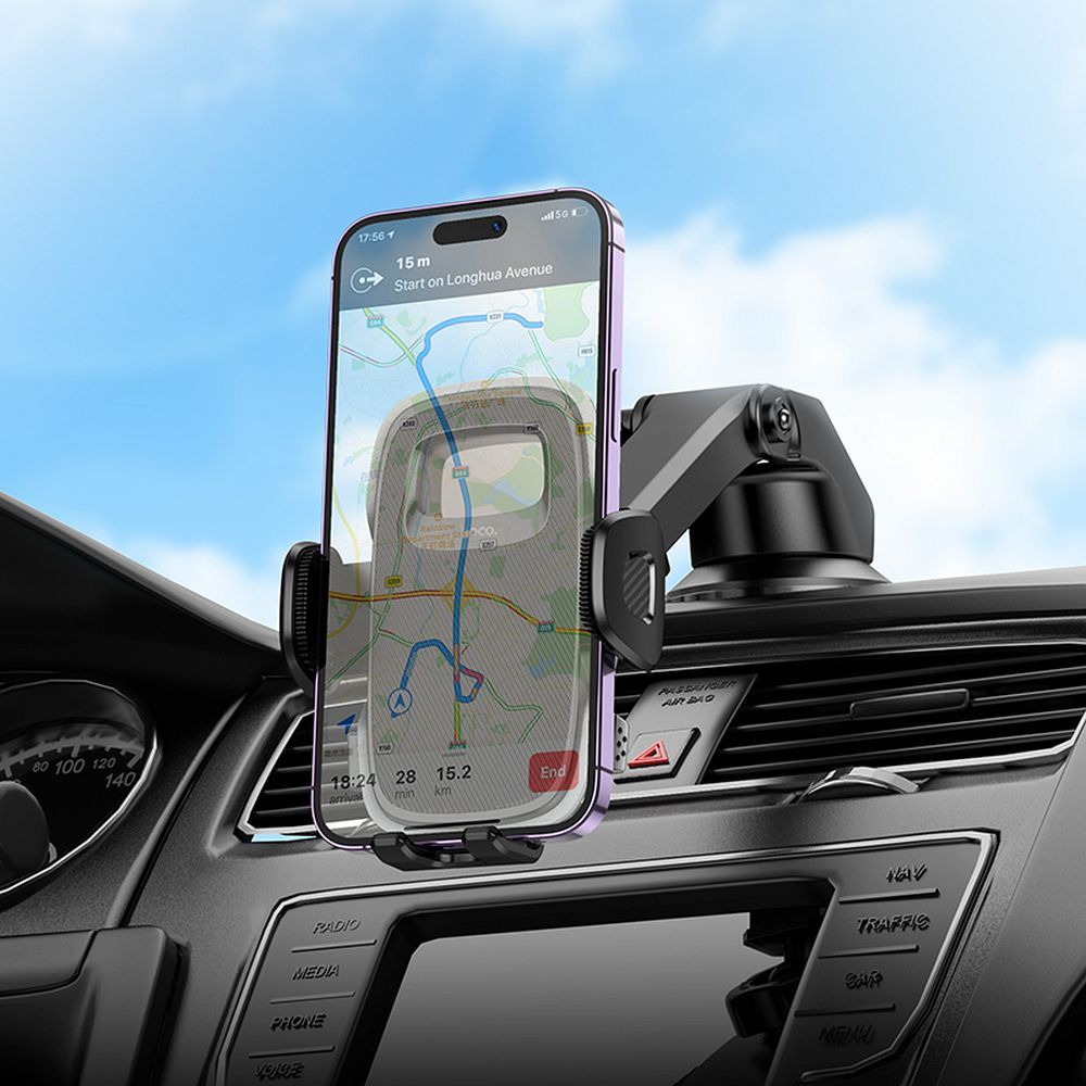 Auto nosač HOCO Fair H15, 4.5inch - 7inch, Crni