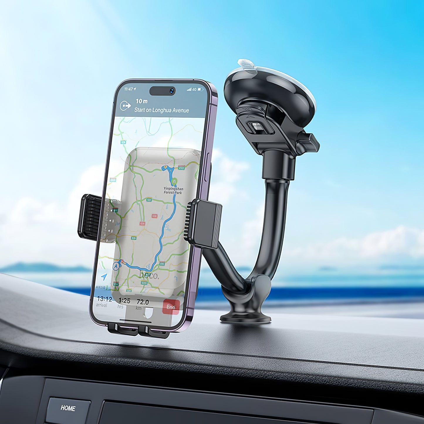 Auto nosač HOCO H27, 4.7inch - 7inch, Crni
