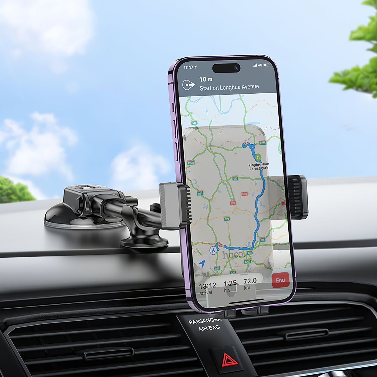 Auto nosač HOCO H27, 4.7inch - 7inch, Crni