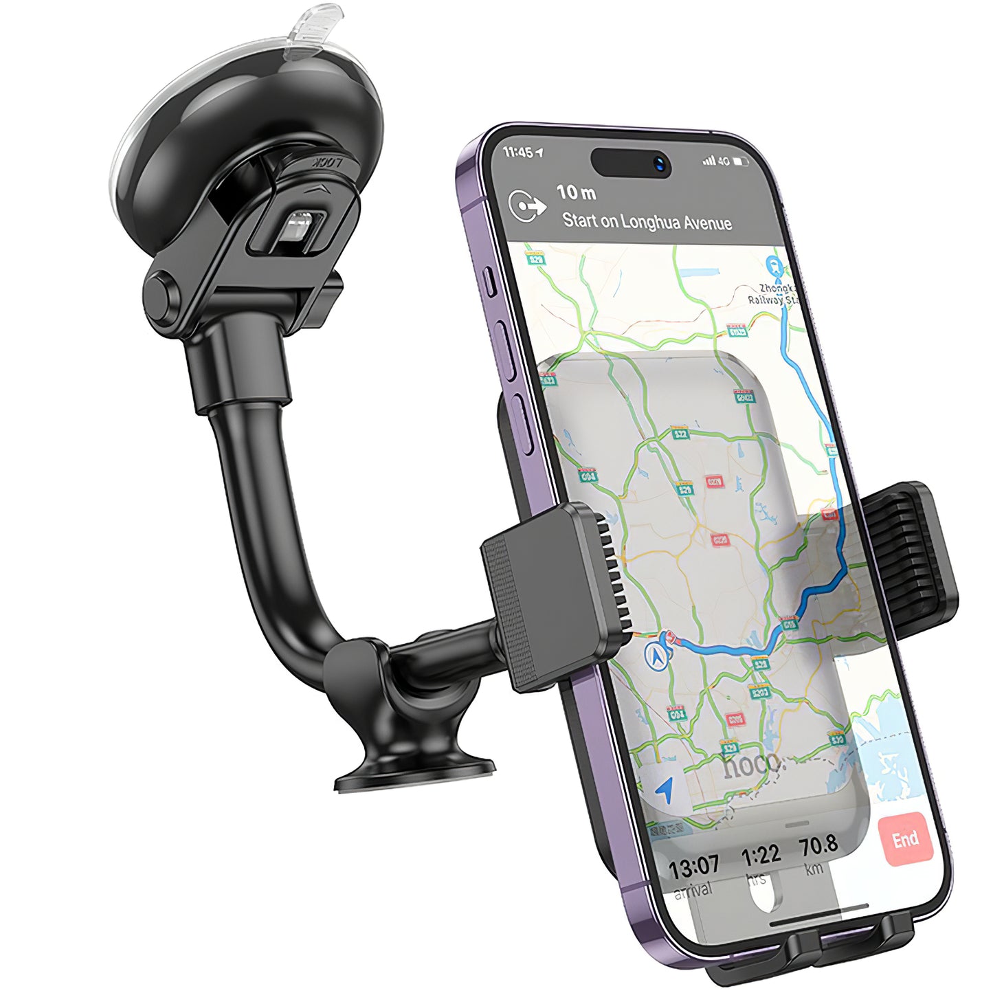 Auto nosač HOCO H27, 4.7inch - 7inch, Crni