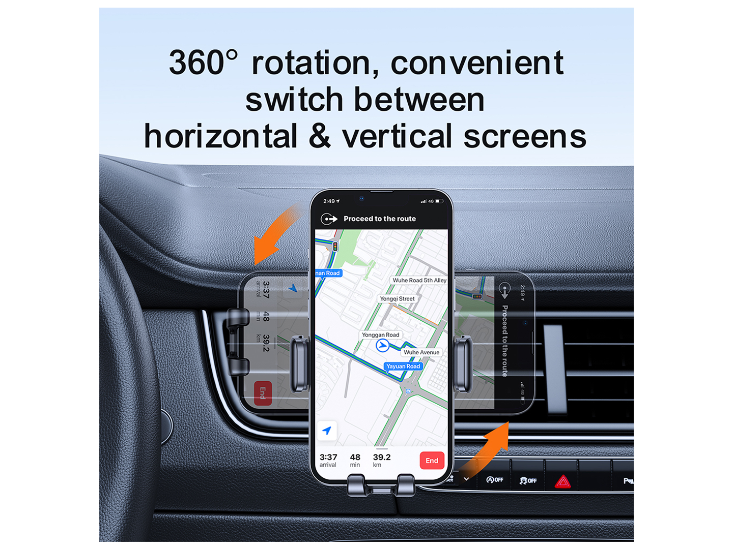 Auto nosač Joyroom JR-ZS283 Vent, 4.7inch - 6.7inch, Crni