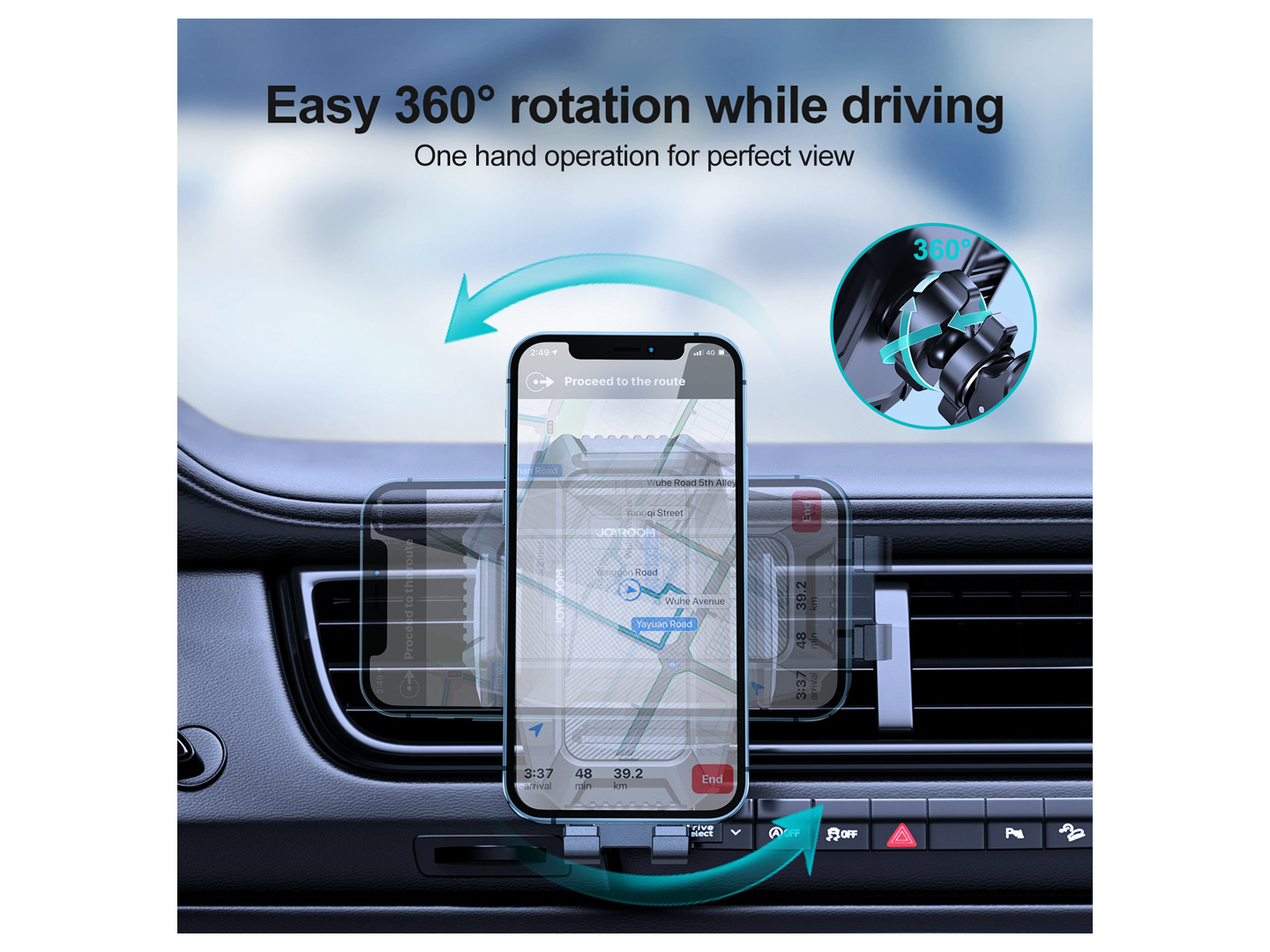 Auto nosač Joyroom JR-ZS285, 4.5inch - 6.5inch, Crni