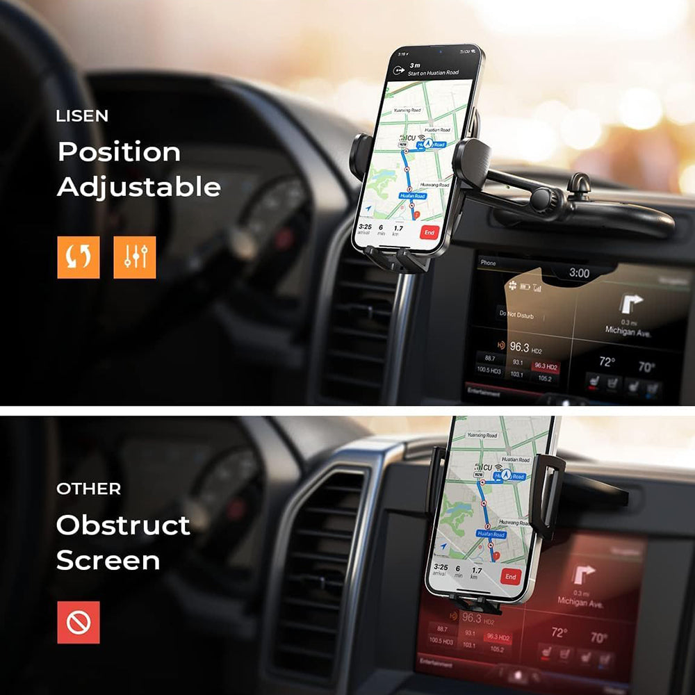 Auto nosač Lisen 2u1, 4.7inch - 7.2inch, Crni YL0222040016