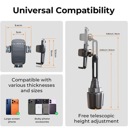 Auto nosač Lisen za telefon / tablet, 4.5inch - 12.9inch, Crni YL0223070048