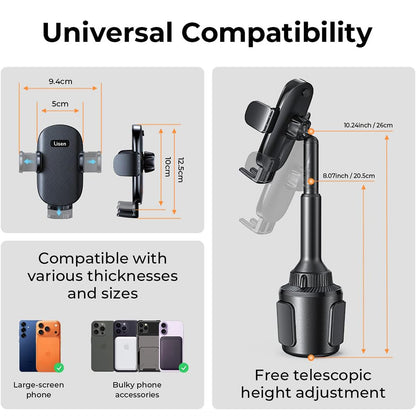 Auto nosač Lisen, 4.7inch - 7.2inch, Crni YL0220100001