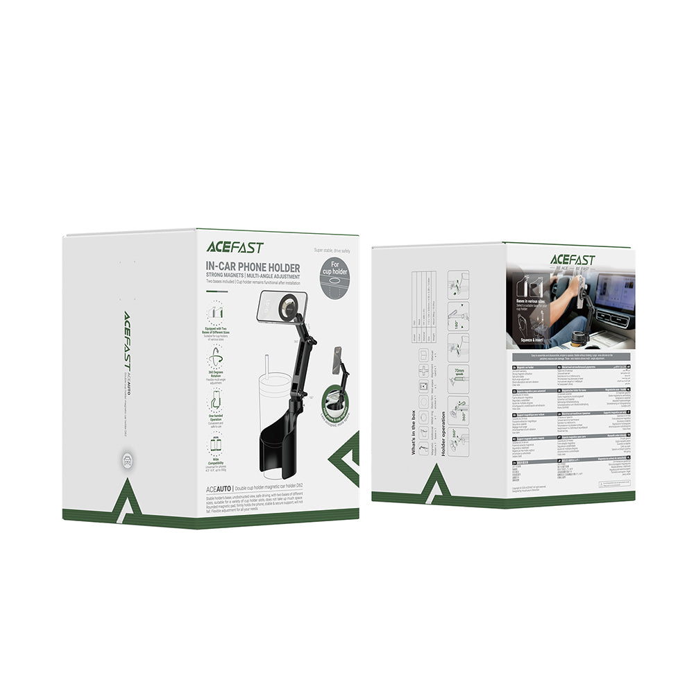 Auto magnetni nosač Acefast D62, Univerzalan, Crni