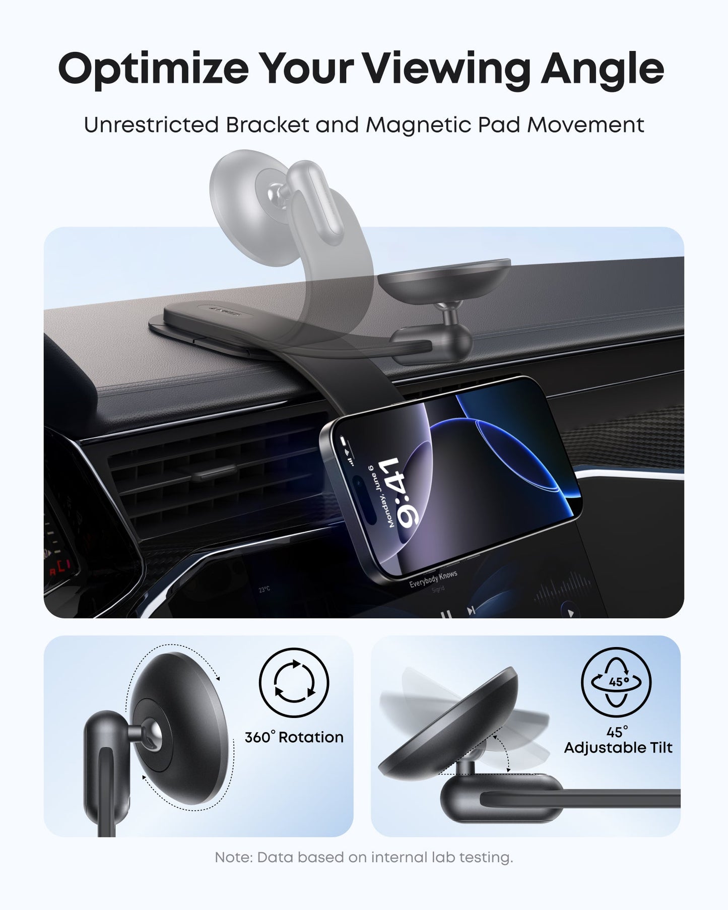 Auto Magnetni Nosac Anker Nano, Univerzalan, Crni A9110H11