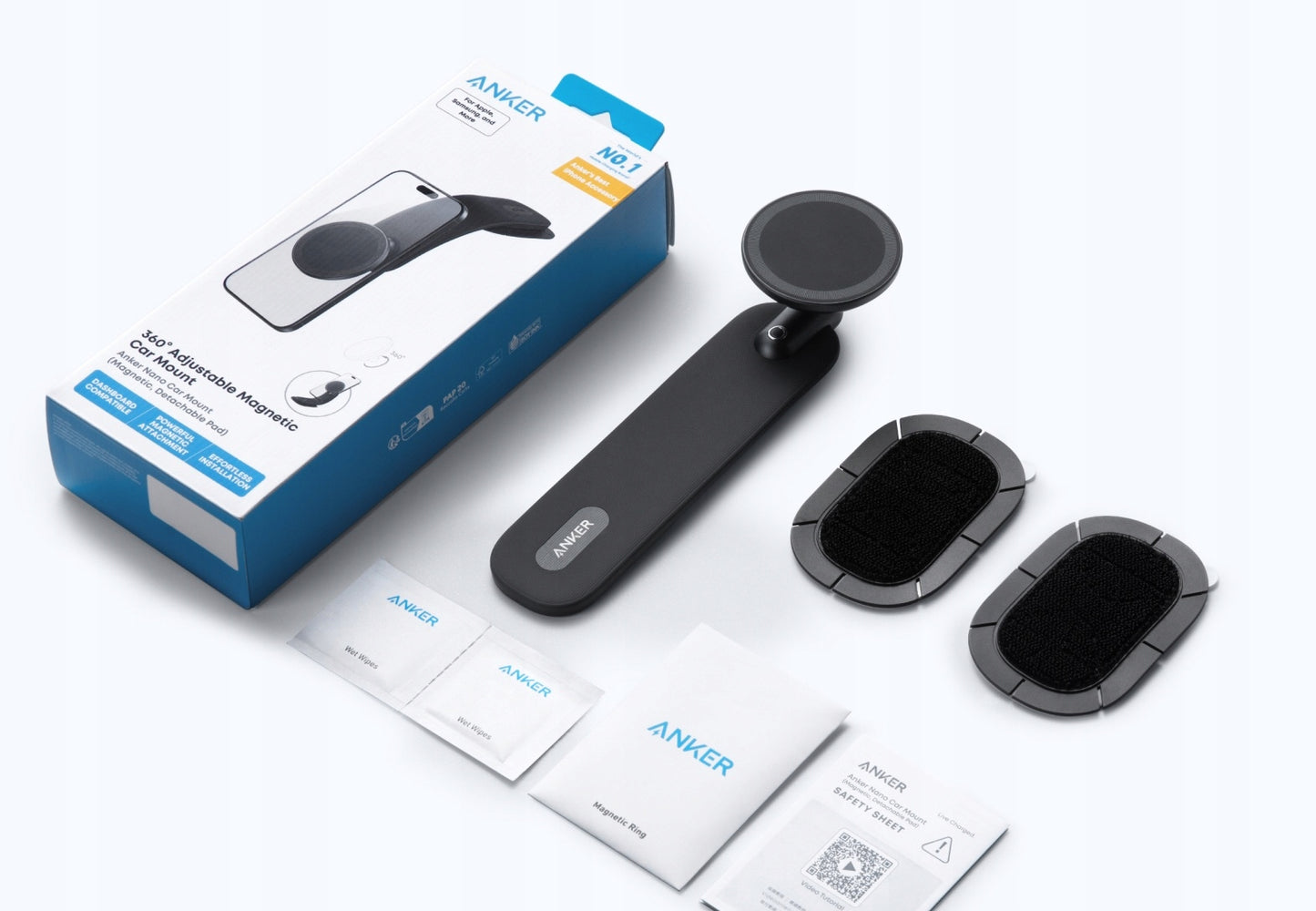 Auto Magnetni Nosac Anker Nano, Univerzalan, Crni A9110H11