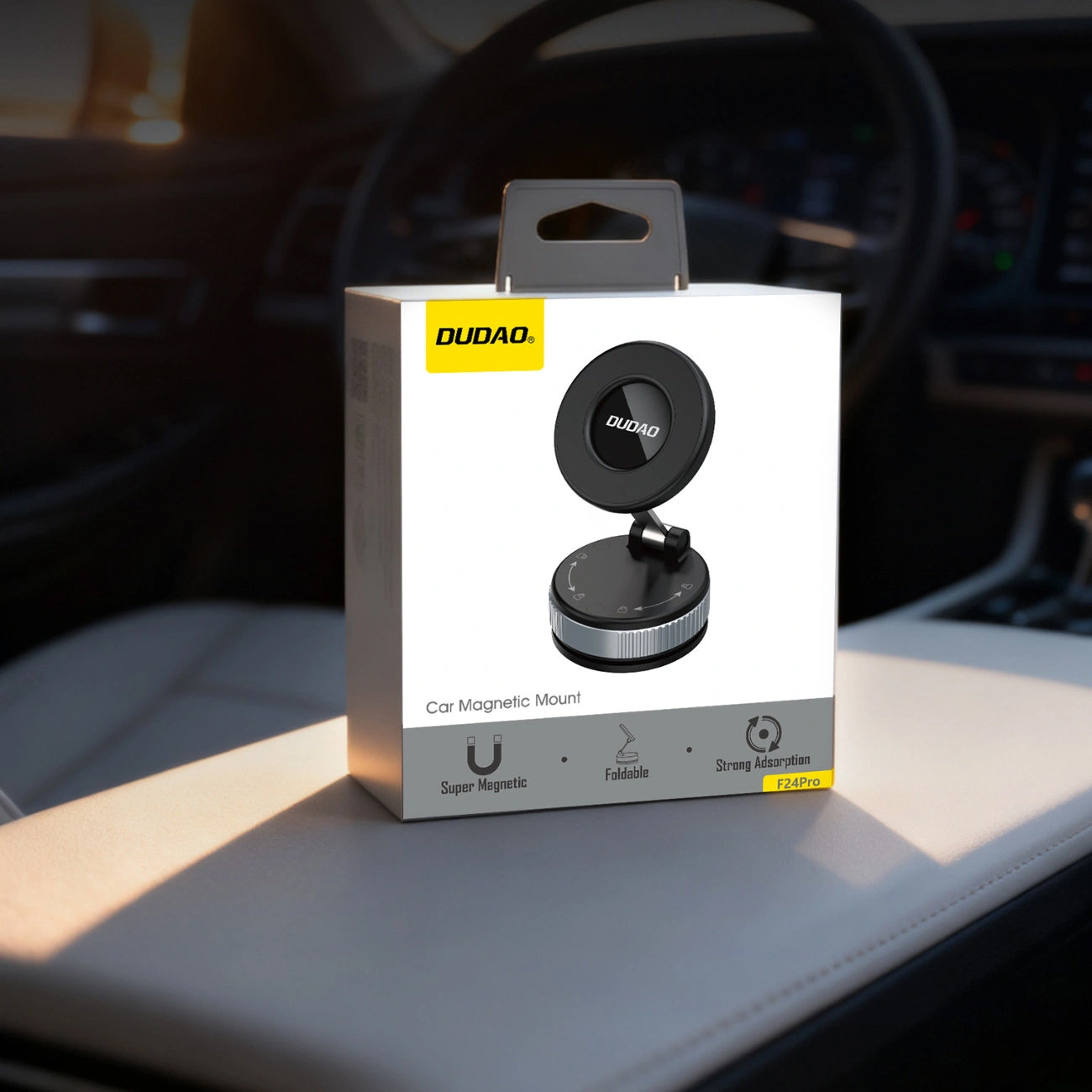 Magnetski auto nosač Dudao F24PRO, Univerzalan, Crni