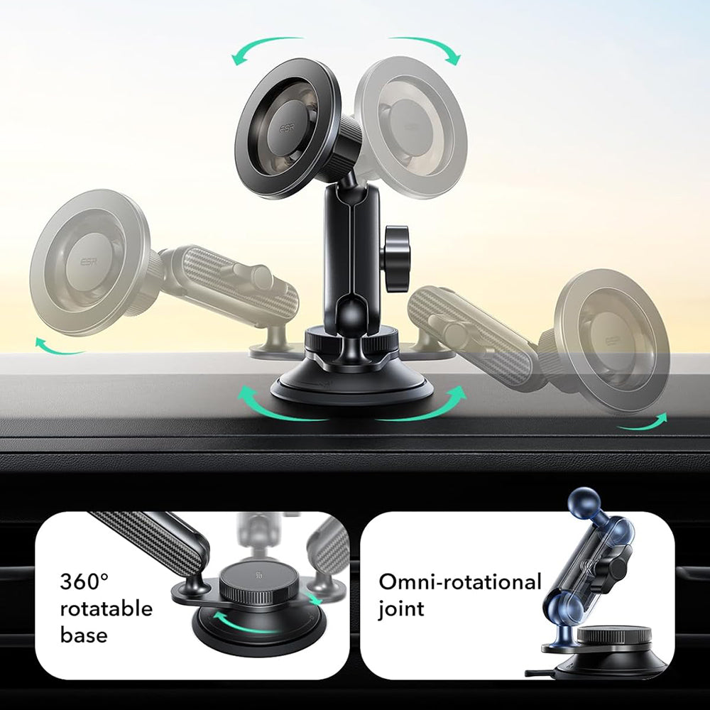 Magnetni auto nosač ESR OmniLock Dash, Univerzalan, Crni