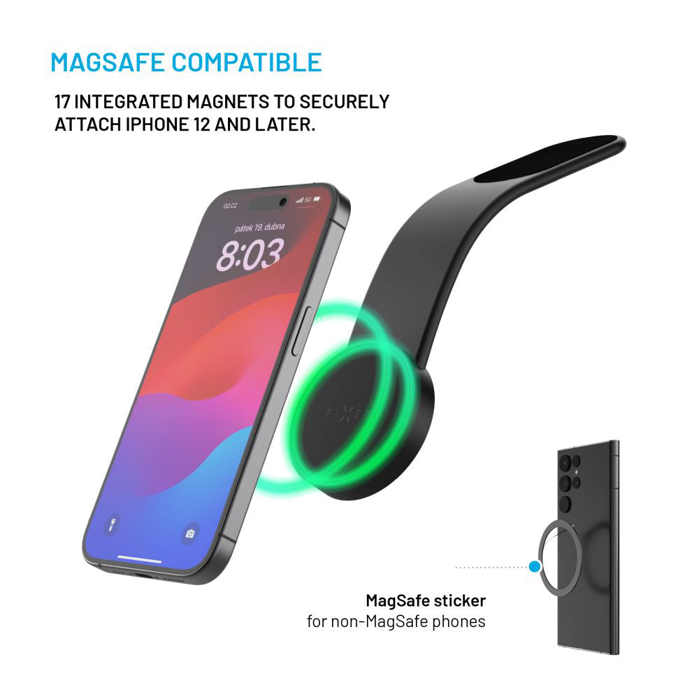 Auto nosač Magnetic Fixed Mag Floppy, Univerzalan, Crni