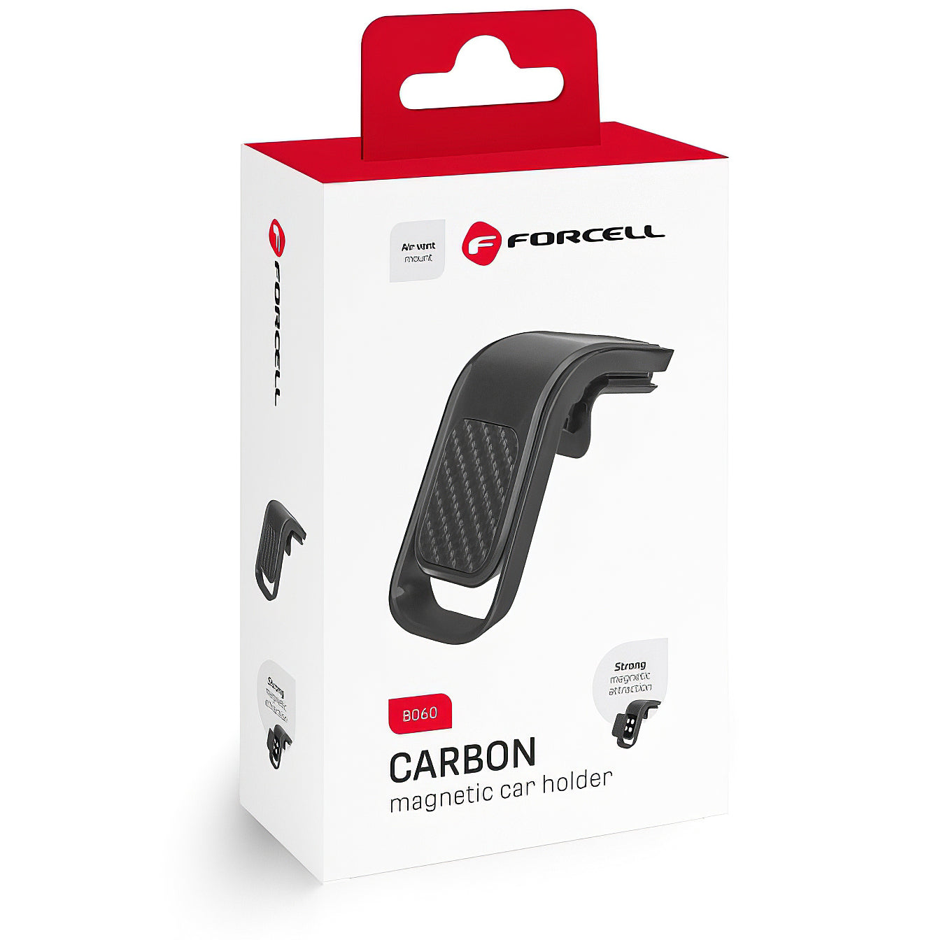Univerzalni auto držač Forcell Carbon B060, crni