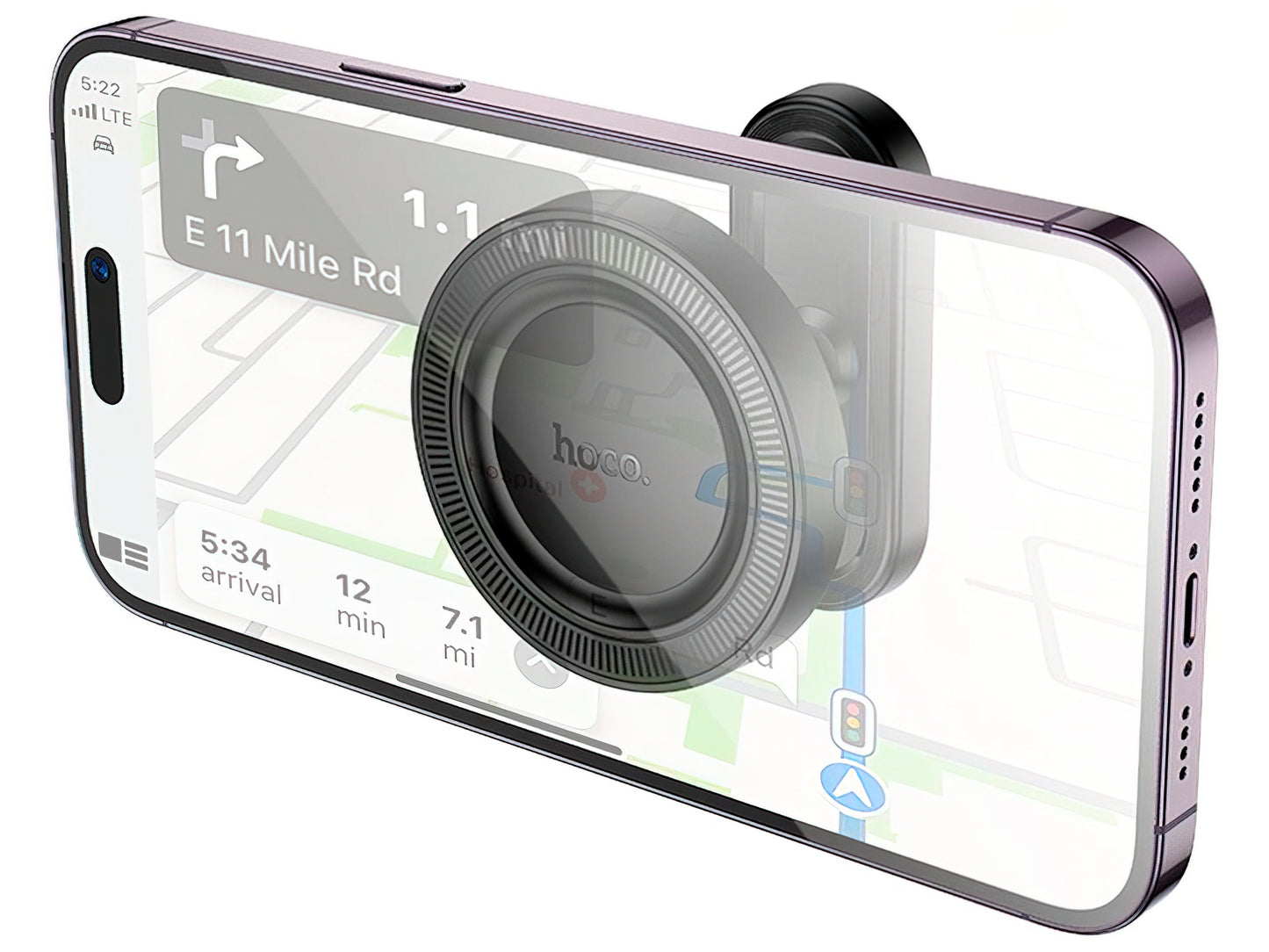 Magnetni auto nosač HOCO H58, 4.5inch - 7inch, Crni