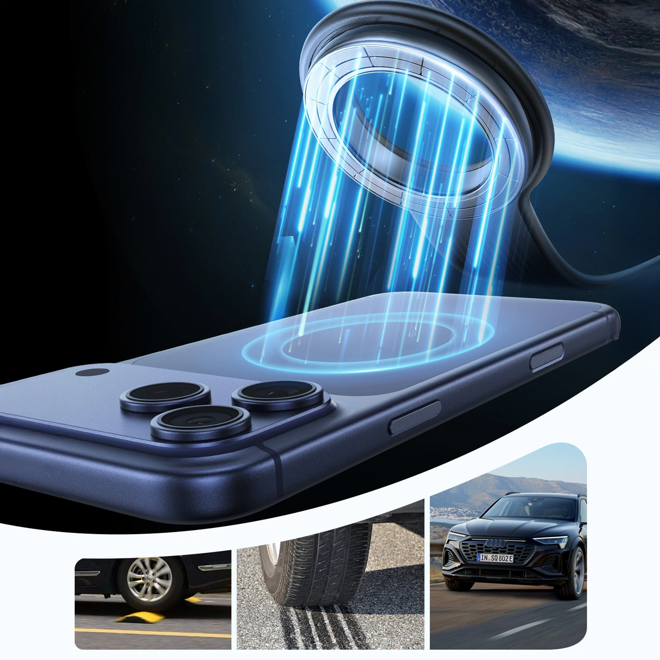 Univerzalni magnetski auto držač Joyroom JR-ZS518, Crni