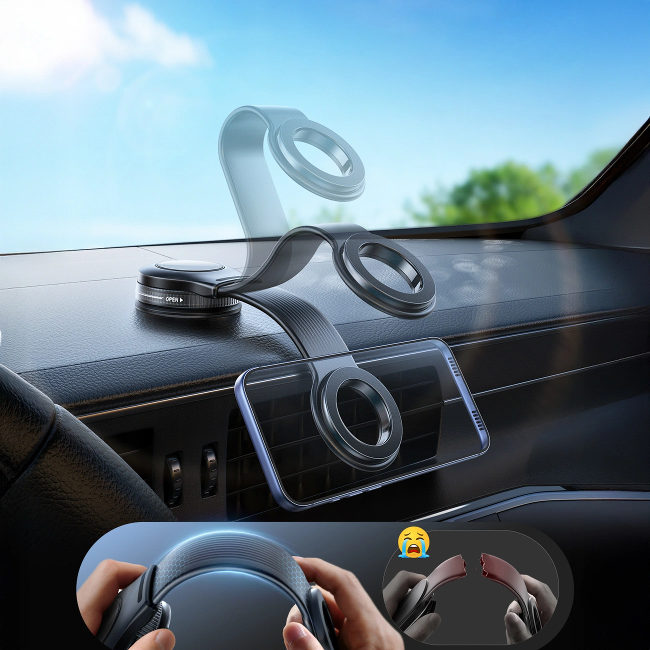 Univerzalni magnetski auto držač Joyroom JR-ZS518, Crni