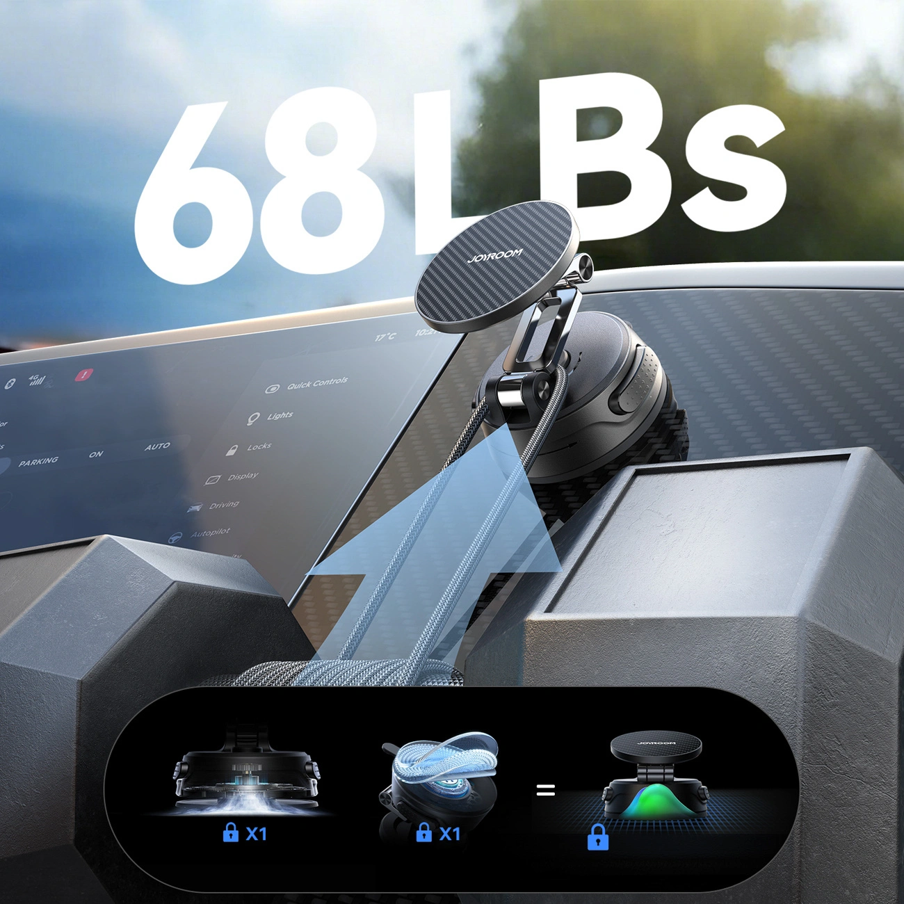 Univerzalni magnetski auto držač Joyroom JR-ZS51, Crni