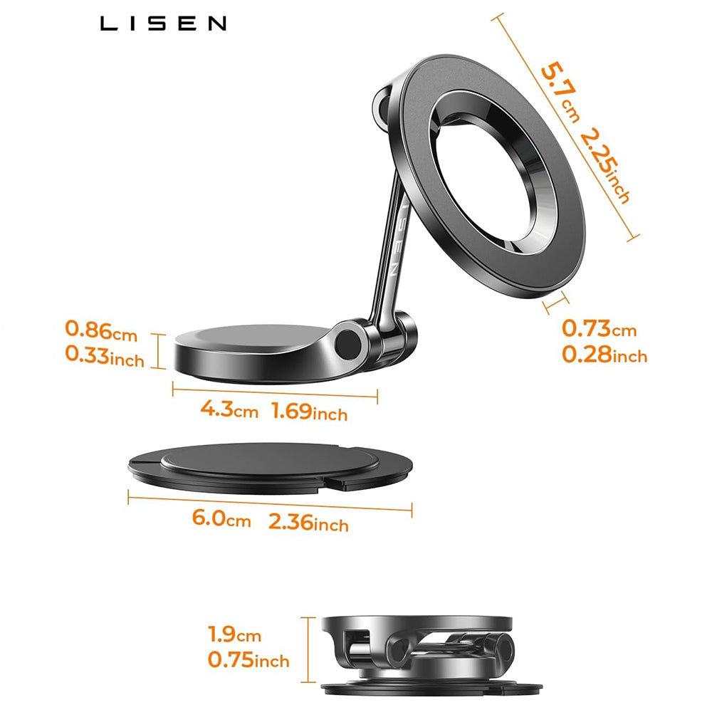 Magnetni auto nosač Lisen, univerzalni, crni YL0223080002