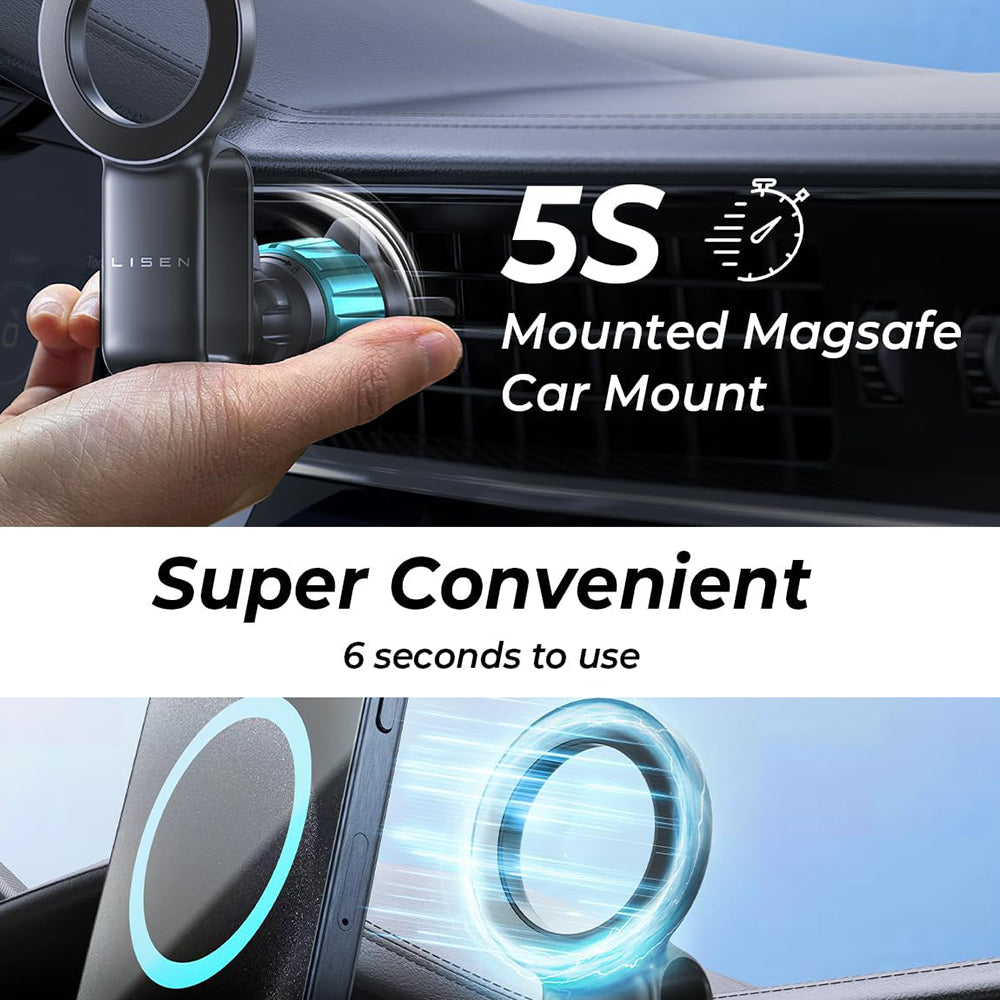 Magnetski auto nosač Lisen, Univerzalan, Crni YL0224050012