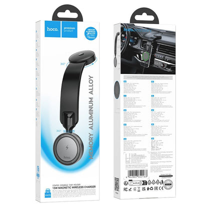 Bežični auto punjač HOCO HW29, 15W, 1.67A, Crni