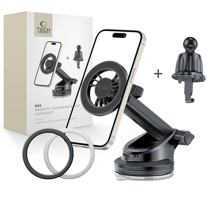 Auto nosač Tech-Protect N56 2u1, Univerzalni, Crni
