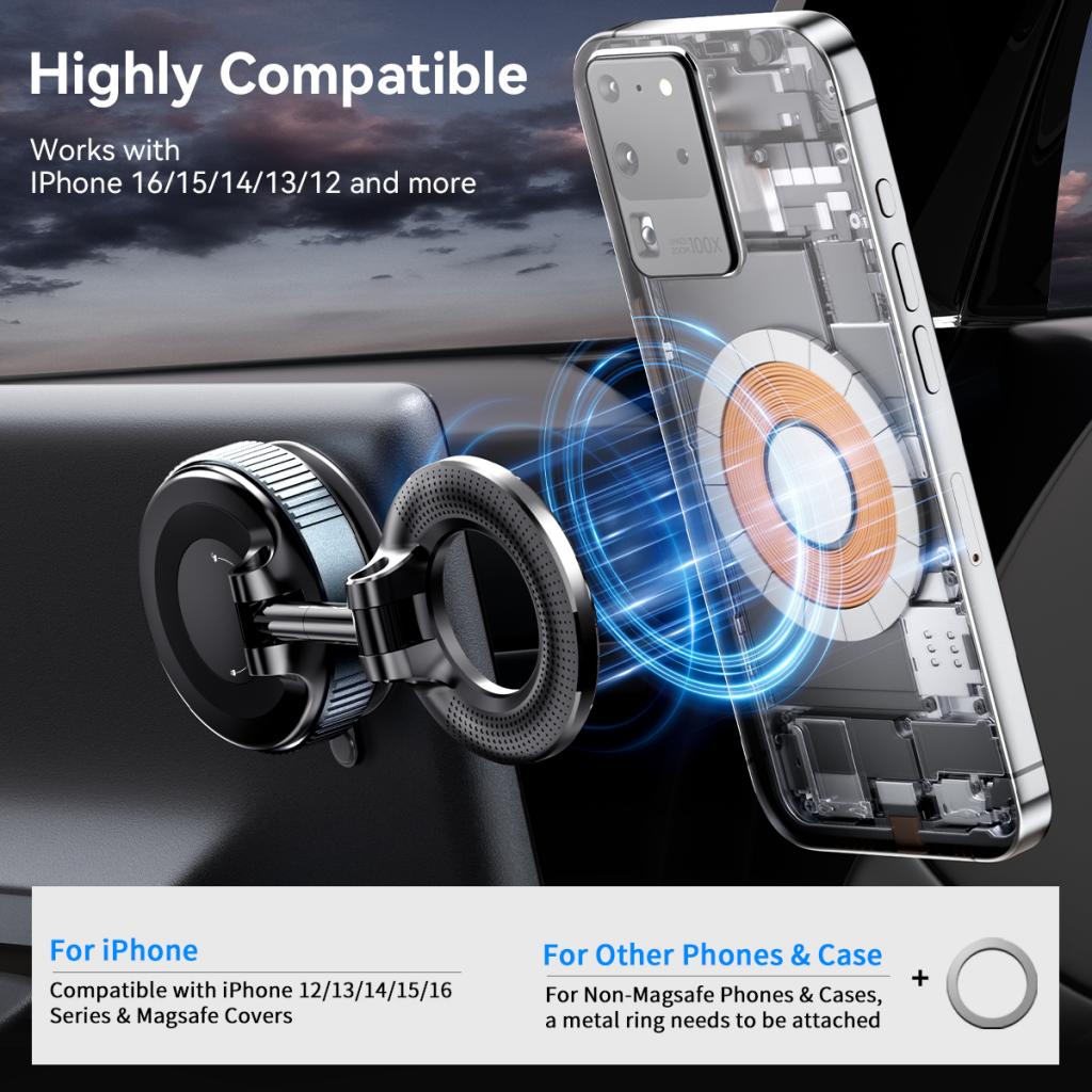 Magnetski auto nosač XO Design C169, Univerzalan, Crni